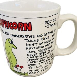 Capricorn Zodiac Mug - White and Green